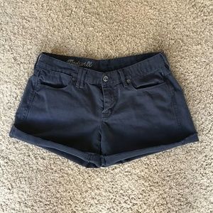 Madewell Black Denim Cut Off Shorts